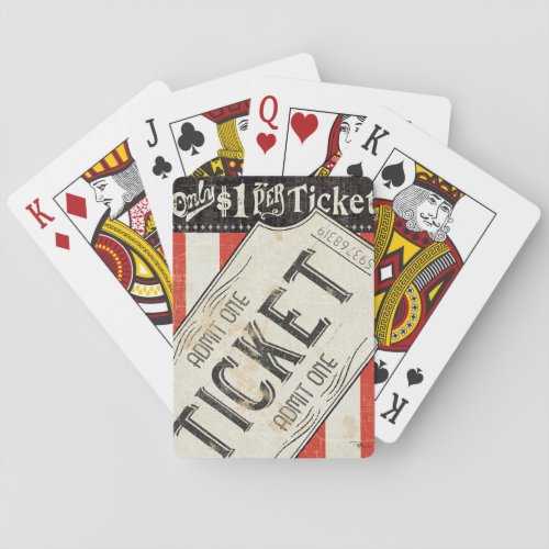 Vintage Movie Ticket Playing Cards