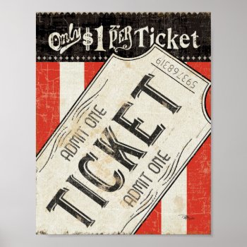 Vintage Movie Ticket Poster by wildapple at Zazzle