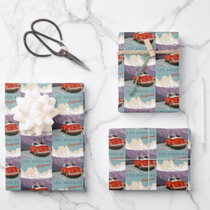 Vintage Moving To Los Angeles California Gift Wrapping Paper Sheets
