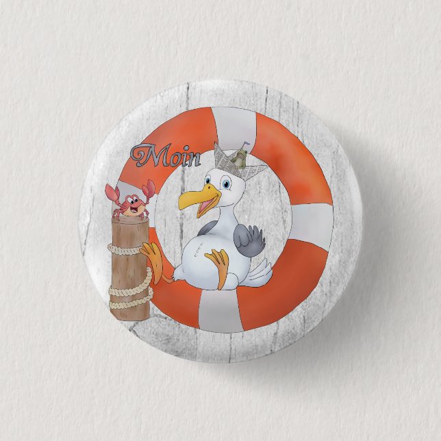 Vintage Möwe Button (Front)