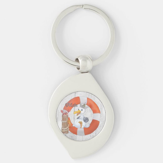 Vintage Möwe Keychain (Front)
