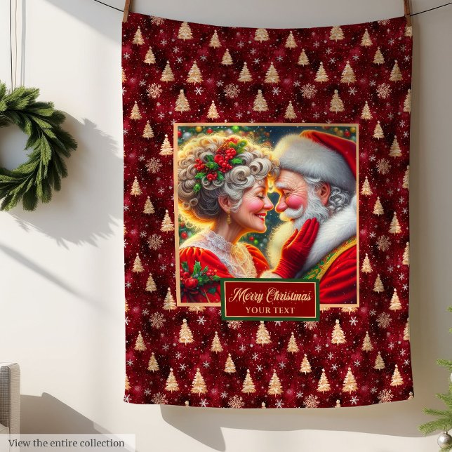 Vintage Mr. & Mrs. Claus Blanket Perfect Christmas (Vintage Mr. & Mrs. Claus Blanket Perfect Christmas)