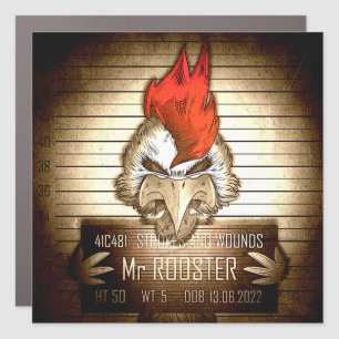 Vintage Mr Rooster Car Magnet