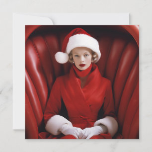 Vintage Mrs Claus Holiday Card