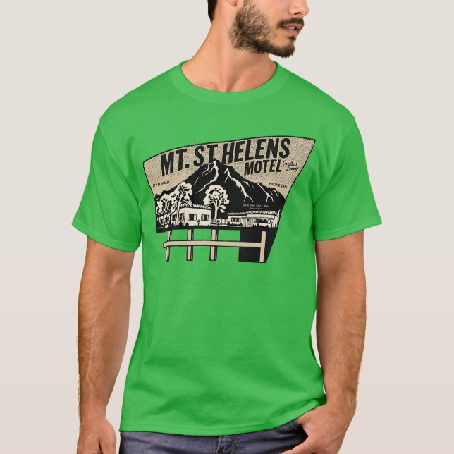 Vintage Mt StHelens Motel family T-Shirt (Front)