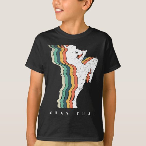 Vintage Muay Thai Fighter Thailand Boxing Mma Mart T-Shirt