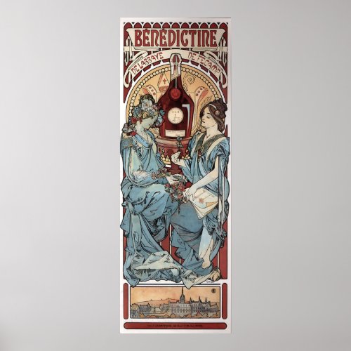 Vintage Mucha Benedictine Advertisement Poster