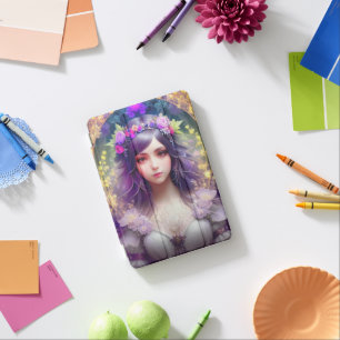 Vintage Mucha Style Beautiful Woman Portrait iPad Mini Cover