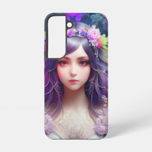 Vintage Mucha Style Beautiful Woman Portrait Samsung Galaxy S22 Case