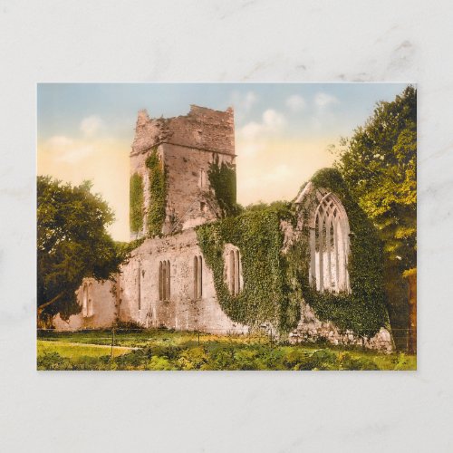 Vintage Muckross Abbey Killarney Ireland Postcard