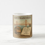 Vintage Mug with Golden Gate Bridge