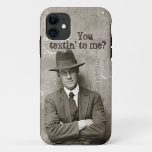 Vintage mugshot mafia gangster funny iPhone 11 case