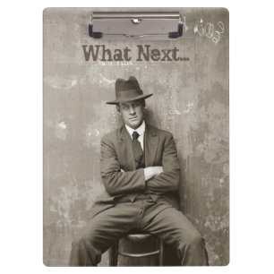 Vintage mugshot mafia gangster funny clipboard