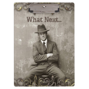 Vintage mugshot mafia gangster funny clipboard