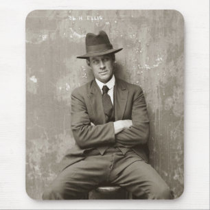 Vintage mugshot mafia gangster funny poster mouse pad