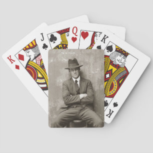 Vintage mugshot mafia gangster jail funny poker cards