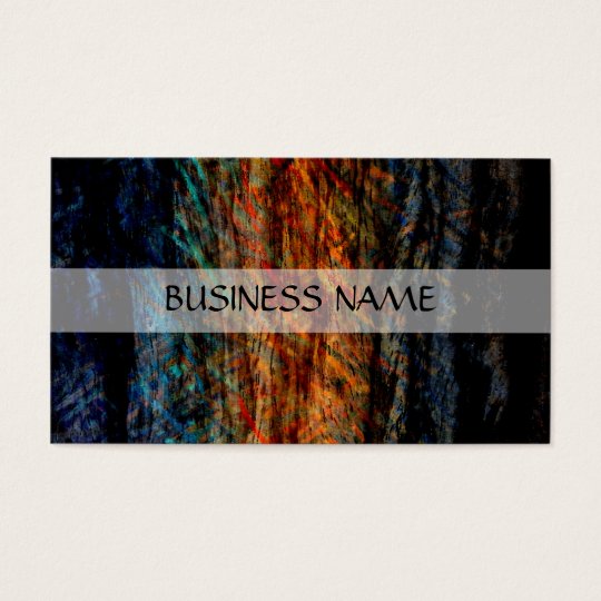 Vintage Multi-color Wood Abstract Art 2 Business Card
