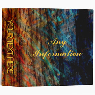 Vintage multi-color wood photo book 3 ring binder