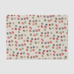 Vintage Multi-Colored Christmas Ornament Holiday Tissue Paper