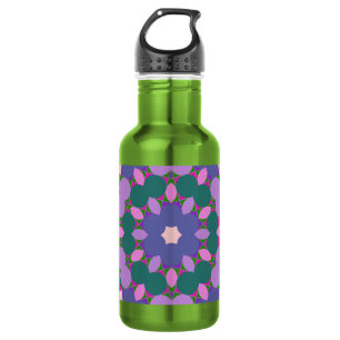 Vintage multicolor pattern stainless steel water bottle