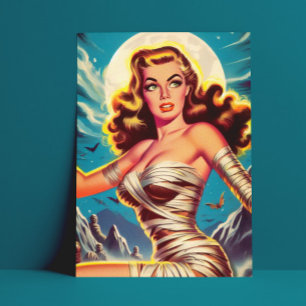 Vintage Mummy Girl Postcard