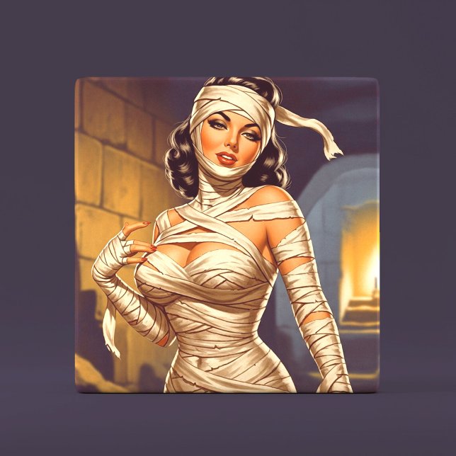 Vintage Mummy Pin-up Ceramic Tile (Creator Uploaded)