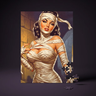 Vintage Mummy Pin-up Jigsaw Puzzle