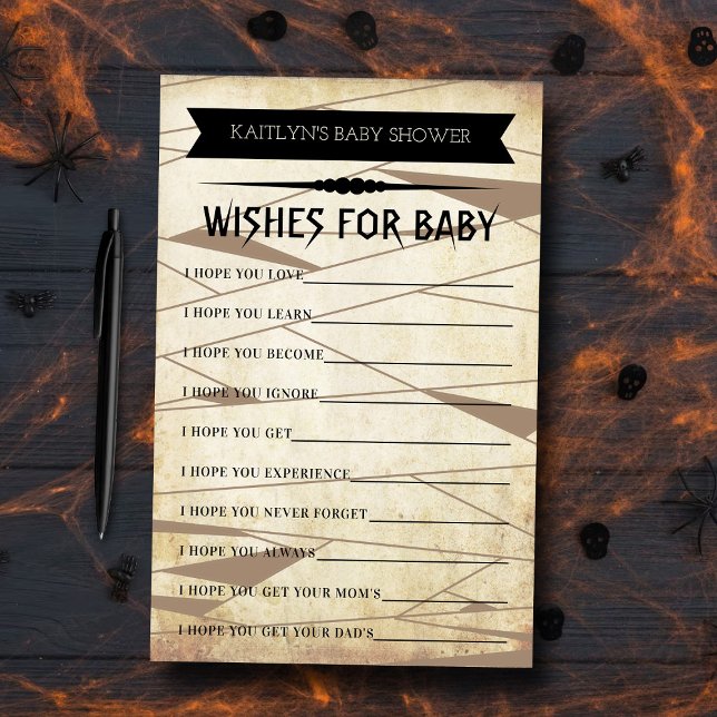 Vintage Mummy To Be | Halloween Baby Shower Wishes (Creator Uploaded)