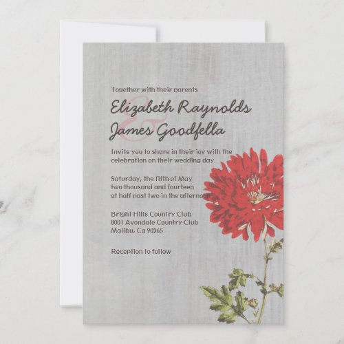 Vintage Mums Wedding Invitations