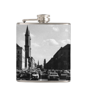 Vintage Munich ludwigstraße University church Flask