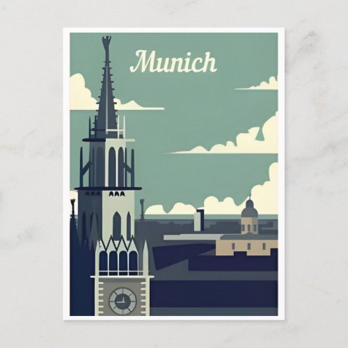 Vintage Munich Munchen Germany  Postcard