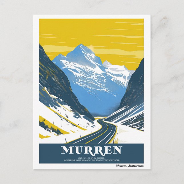 Vintage Murren, Switzerland  Postcard (Front)