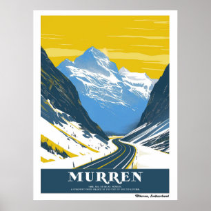 Vintage Murren, Switzerland Poster