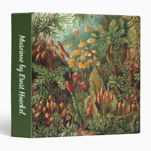 Vintage Muscinae, Moss Plants by Ernst Haeckel 3 Ring Binder