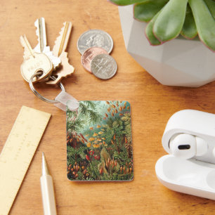 Vintage Muscinae, Moss Plants by Ernst Haeckel Keychain