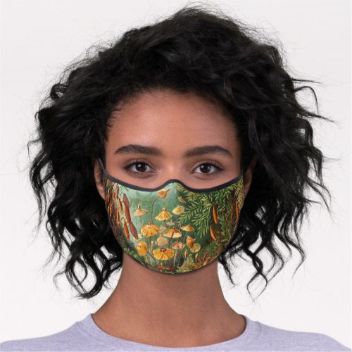 Vintage Muscinae Moss Plants by Ernst Haeckel Premium Face Mask