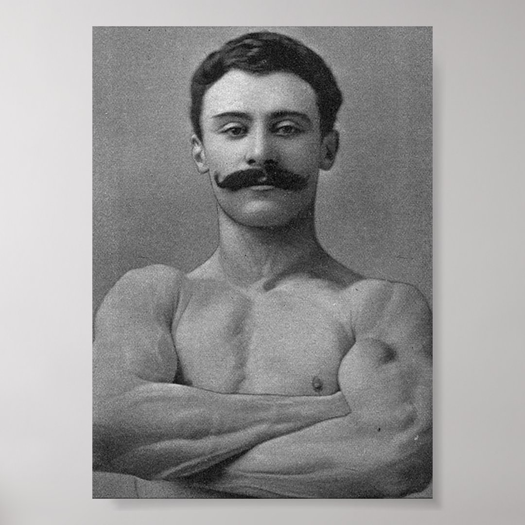 Vintage Muscle Bodybuilder Strongman Poster Zazzle