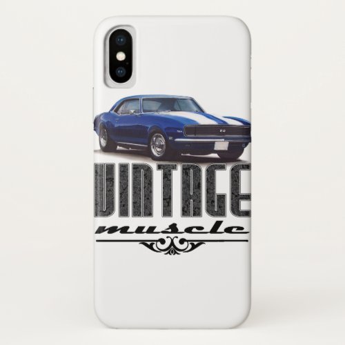 Vintage Muscle Camaro iPhone X Case