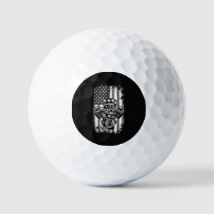 Vintage Muscle Car Piston American Flag Funny Mech Golf Balls