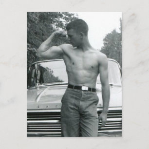 Vintage Muscle Postcard