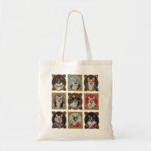 Vintage Museum Wall, Hilarious Corgi Dog Portraits