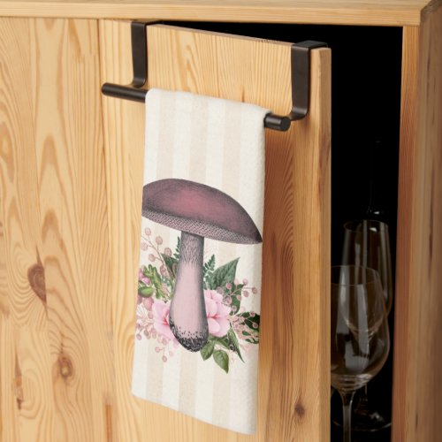 Vintage Mushroom and Floral Compilation  Kitchen Towel