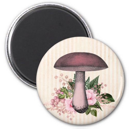 Vintage Mushroom and Floral Compilation  Magnet