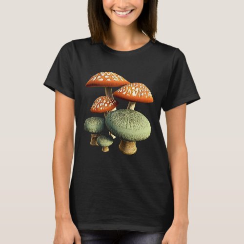 Vintage Mushroom and Nature Addict T_Shirt