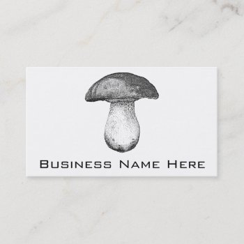 Vintage Mushroom Business Card by PatiVintage at Zazzle