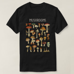 Vintage Mushroom Chart T-Shirt