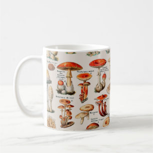 Vintage Mushroom Fungus Illustration I Coffee Mug
