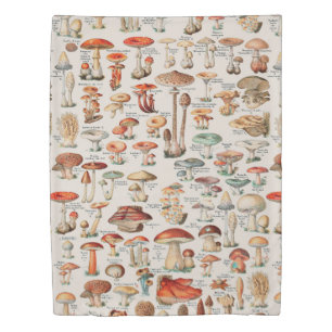Vintage Mushroom Fungus Illustration I Duvet Cover
