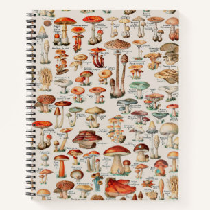 Vintage Mushroom Fungus Illustration I Notebook
