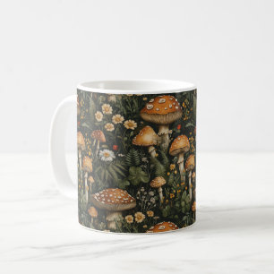 Vintage Mushroom Garden Seamless Pattern Coffee Mug